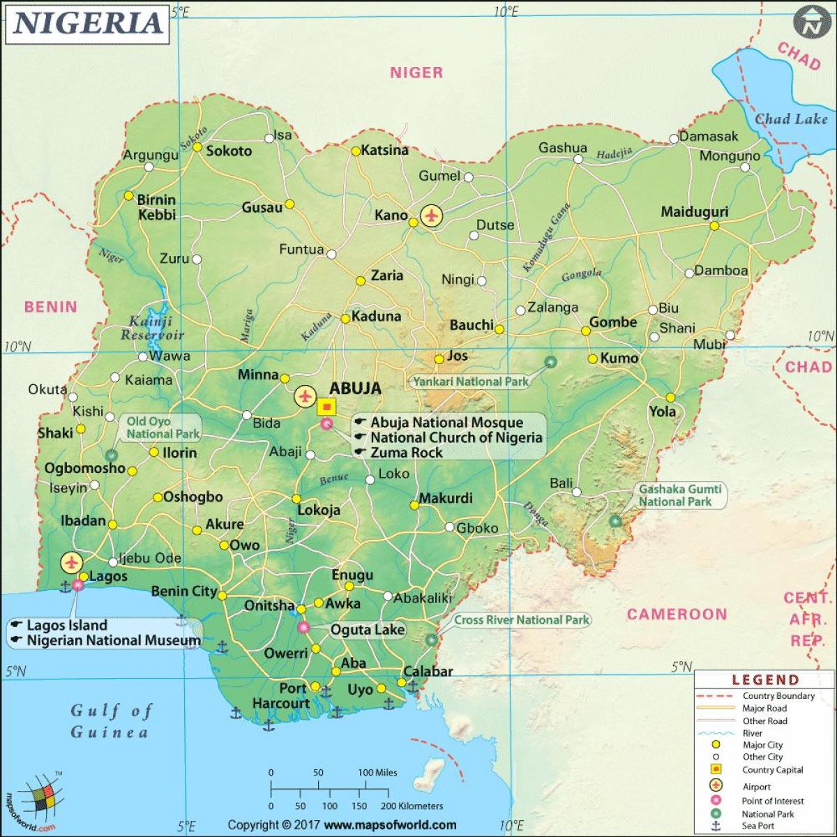 تصاویری از نیجریه نقشه