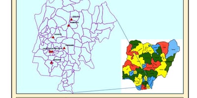 نقشه از شرق نیجریه
