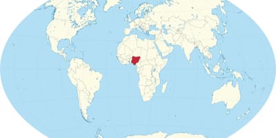 نقشه جهان نشان نیجریه