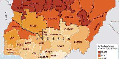 نقشه از نیجریه دین